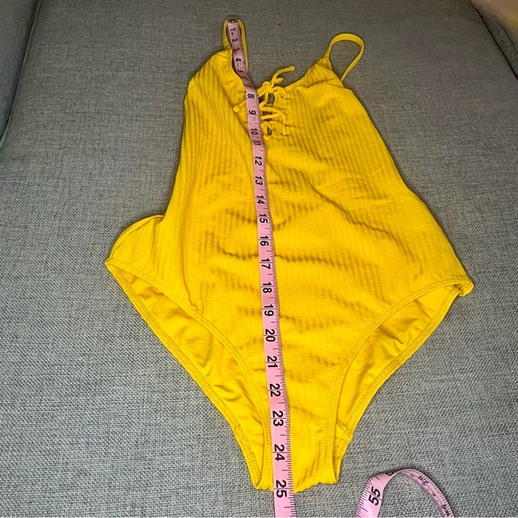 SÉZANE x YSÉ Yellow Ribbed One Piece Swimsuit! Perfect Condition! - Picture 6 of 6